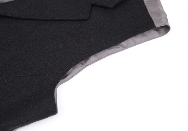 マドモアゼルノンノンMademoiselle NON NON ウールノッチドラペルジレベスト チャコールM位 K-110988_004