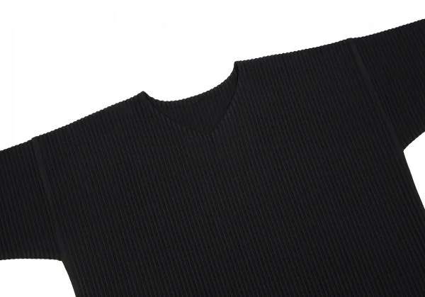 オムプリッセ イッセイ ミヤケHOMME PLISSE ISSEY MIYAKE プリーツVネックカットソー 黒3 K-111005_002