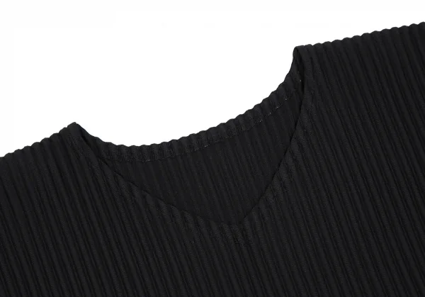 オムプリッセ イッセイ ミヤケHOMME PLISSE ISSEY MIYAKE プリーツVネックカットソー 黒3 K-111005_003