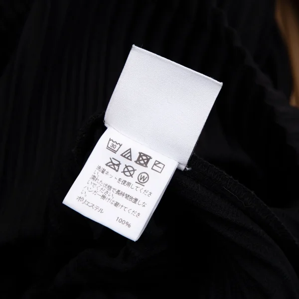 オムプリッセ イッセイ ミヤケHOMME PLISSE ISSEY MIYAKE 配色切替プリーツカットソー 黒ベージュF K-111007_013