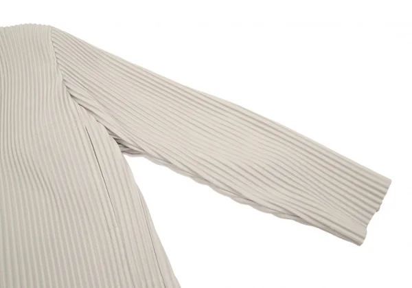 オムプリッセ イッセイ ミヤケHOMME PLISSE ISSEY MIYAKE プリーツノーカラージャケット ライトグレー1 K-111008_005