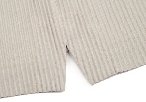 オムプリッセ イッセイ ミヤケHOMME PLISSE ISSEY MIYAKE プリーツノーカラージャケット ライトグレー1 K-111008_011