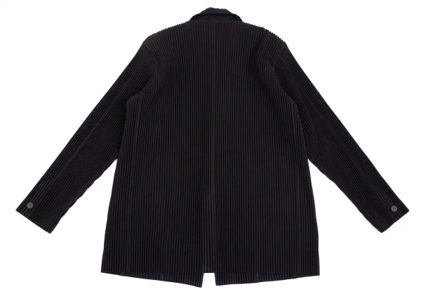 オムプリッセ イッセイ ミヤケHOMME PLISSE ISSEY MIYAKE プリーツピークドラペルテーラードジャケット 黒3 K-111011_010