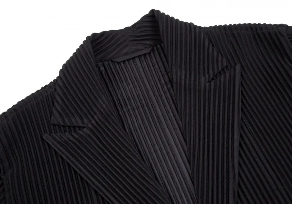 オムプリッセ イッセイ ミヤケHOMME PLISSE ISSEY MIYAKE プリーツピークドラペルテーラードジャケット 黒3 K-111011_003