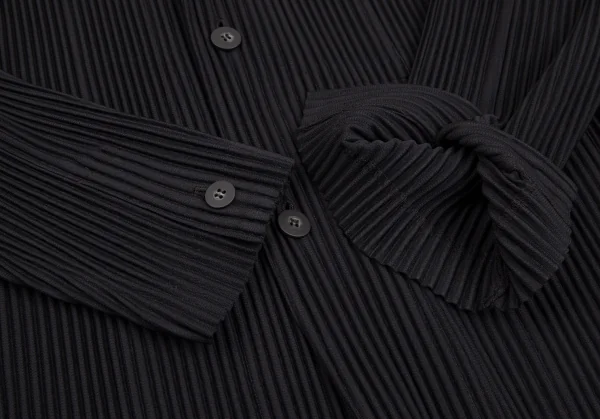 オムプリッセ イッセイ ミヤケHOMME PLISSE ISSEY MIYAKE プリーツピークドラペルテーラードジャケット 黒3 K-111011_006