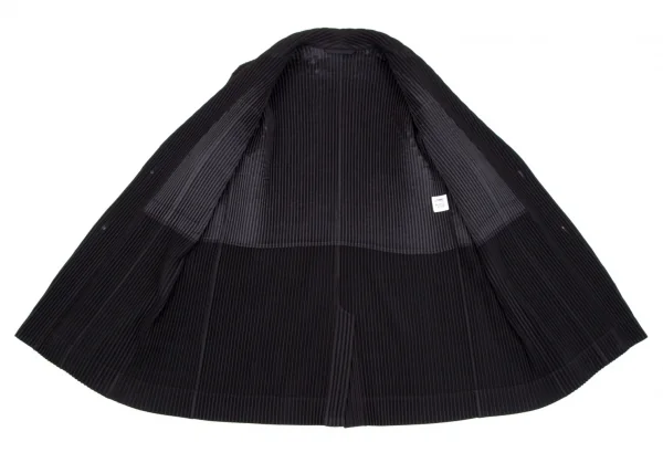 オムプリッセ イッセイ ミヤケHOMME PLISSE ISSEY MIYAKE プリーツピークドラペルテーラードジャケット 黒3 K-111011_009