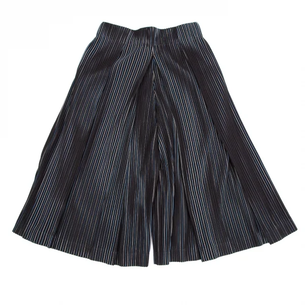 オムプリッセ イッセイ ミヤケHOMME PLISSE ISSEY MIYAKE サイドタックプリーツストライプワイドパンツ 黒白青3 K-111015_008