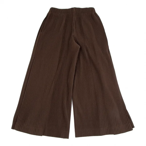 オムプリッセ イッセイ ミヤケHOMME PLISSE ISSEY MIYAKE サイドタックプリーツワイドパンツ 茶1 K-111018_011