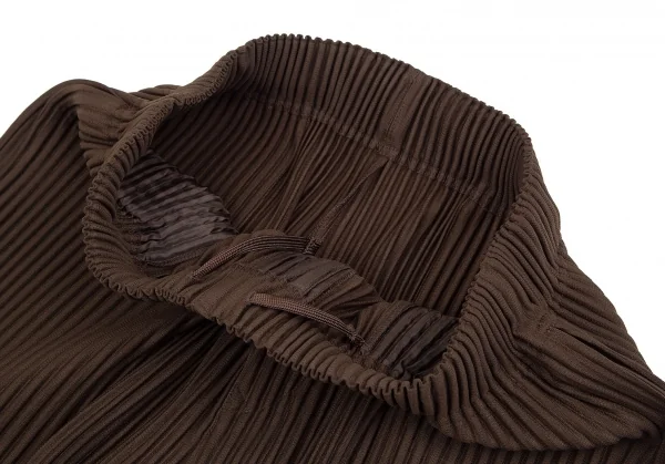 オムプリッセ イッセイ ミヤケHOMME PLISSE ISSEY MIYAKE サイドタックプリーツワイドパンツ 茶1 K-111018_003