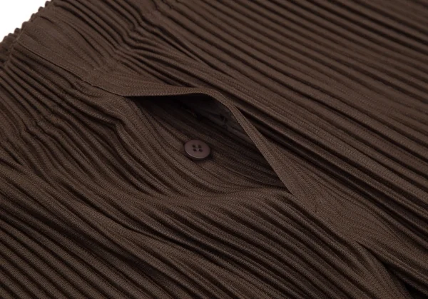 オムプリッセ イッセイ ミヤケHOMME PLISSE ISSEY MIYAKE サイドタックプリーツワイドパンツ 茶1 K-111018_005