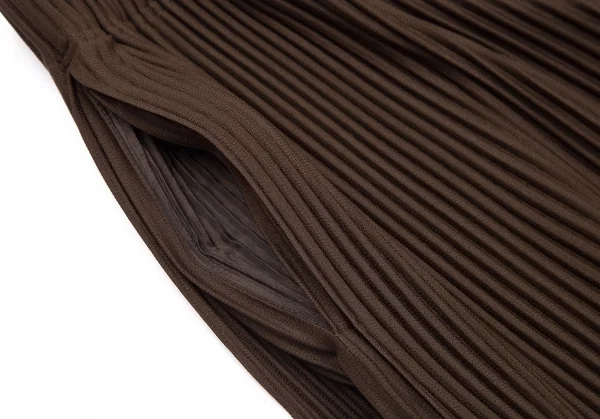 オムプリッセ イッセイ ミヤケHOMME PLISSE ISSEY MIYAKE サイドタックプリーツワイドパンツ 茶1 K-111018_006