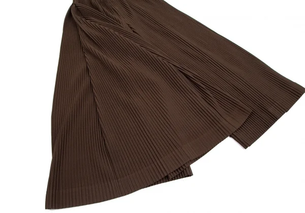 オムプリッセ イッセイ ミヤケHOMME PLISSE ISSEY MIYAKE サイドタックプリーツワイドパンツ 茶1 K-111018_009