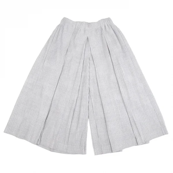 オムプリッセ イッセイ ミヤケHOMME PLISSE ISSEY MIYAKE 刺し子プリント袴パンツ ライトグレー3 K-111025_001