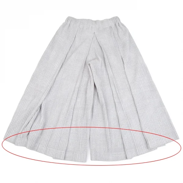 オムプリッセ イッセイ ミヤケHOMME PLISSE ISSEY MIYAKE 刺し子プリント袴パンツ ライトグレー3 K-111025_013