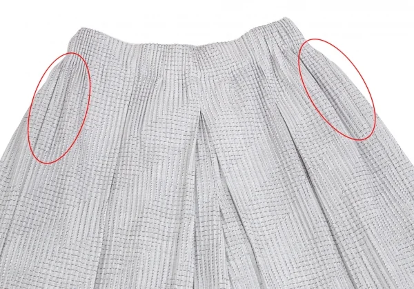 オムプリッセ イッセイ ミヤケHOMME PLISSE ISSEY MIYAKE 刺し子プリント袴パンツ ライトグレー3 K-111025_002