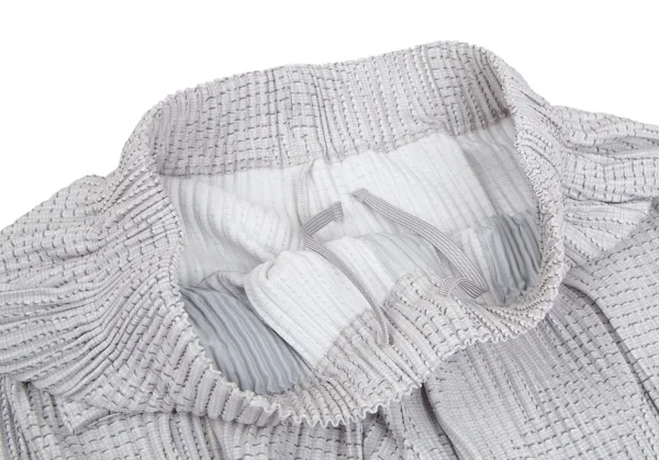 オムプリッセ イッセイ ミヤケHOMME PLISSE ISSEY MIYAKE 刺し子プリント袴パンツ ライトグレー3 K-111025_005