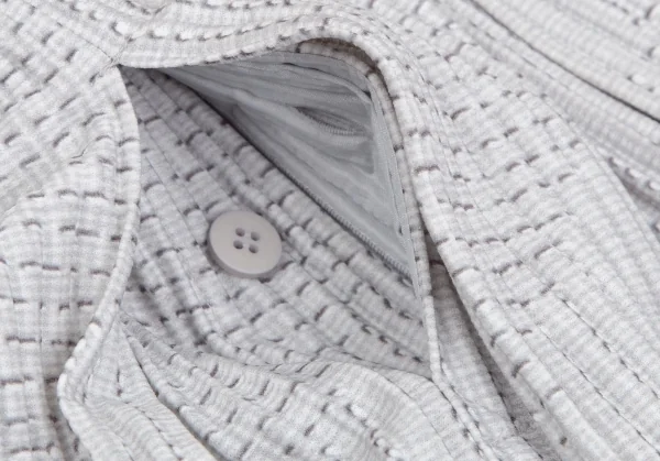 オムプリッセ イッセイ ミヤケHOMME PLISSE ISSEY MIYAKE 刺し子プリント袴パンツ ライトグレー3 K-111025_007