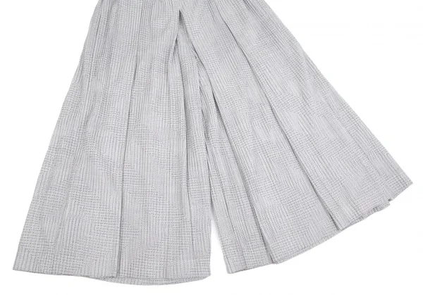 オムプリッセ イッセイ ミヤケHOMME PLISSE ISSEY MIYAKE 刺し子プリント袴パンツ ライトグレー3 K-111025_008