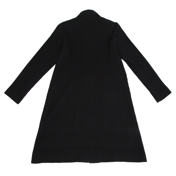 オムプリッセ イッセイ ミヤケHOMME PLISSE ISSEY MIYAKE ウールライクプリーツステンカラーコート 黒2 K-111027_010