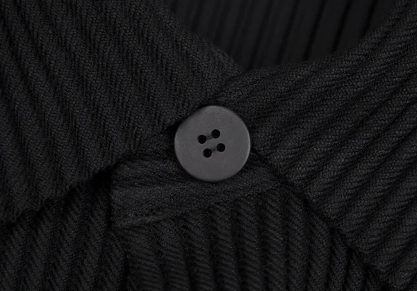 オムプリッセ イッセイ ミヤケHOMME PLISSE ISSEY MIYAKE ウールライクプリーツステンカラーコート 黒2 K-111027_003