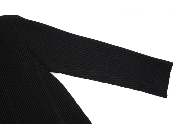 オムプリッセ イッセイ ミヤケHOMME PLISSE ISSEY MIYAKE ウールライクプリーツステンカラーコート 黒2 K-111027_005