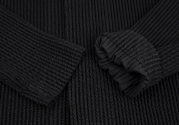 オムプリッセ イッセイ ミヤケHOMME PLISSE ISSEY MIYAKE ウールライクプリーツステンカラーコート 黒2 K-111027_006