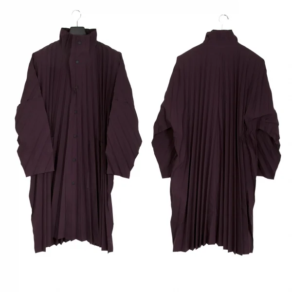 オムプリッセ イッセイ ミヤケHOMME PLISSE ISSEY MIYAKE ハンドプリーツエッジコート 紫3 K-111028_001