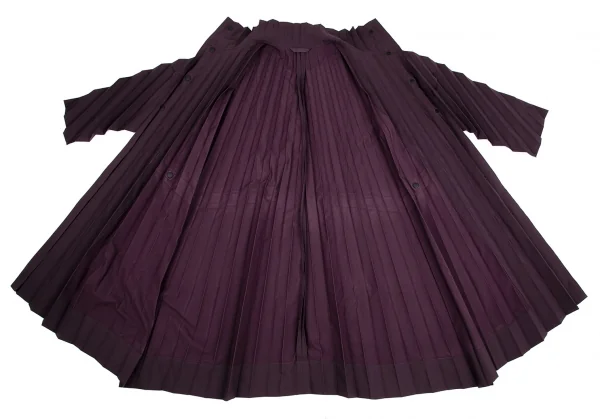 オムプリッセ イッセイ ミヤケHOMME PLISSE ISSEY MIYAKE ハンドプリーツエッジコート 紫3 K-111028_011