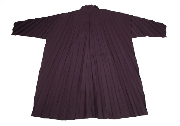 オムプリッセ イッセイ ミヤケHOMME PLISSE ISSEY MIYAKE ハンドプリーツエッジコート 紫3 K-111028_012
