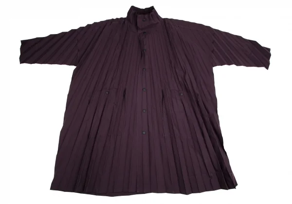 オムプリッセ イッセイ ミヤケHOMME PLISSE ISSEY MIYAKE ハンドプリーツエッジコート 紫3 K-111028_002