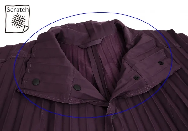 オムプリッセ イッセイ ミヤケHOMME PLISSE ISSEY MIYAKE ハンドプリーツエッジコート 紫3 K-111028_006