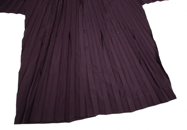 オムプリッセ イッセイ ミヤケHOMME PLISSE ISSEY MIYAKE ハンドプリーツエッジコート 紫3 K-111028_009