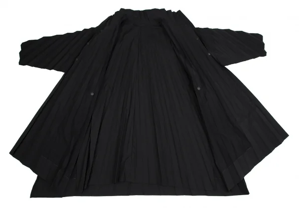 オムプリッセ イッセイ ミヤケHOMME PLISSE ISSEY MIYAKE ハンドプリーツエッジコート 黒1 K-111029_010