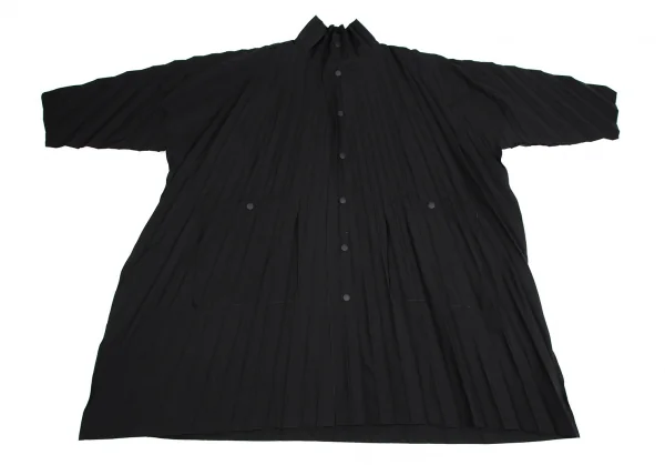 オムプリッセ イッセイ ミヤケHOMME PLISSE ISSEY MIYAKE ハンドプリーツエッジコート 黒1 K-111029_002