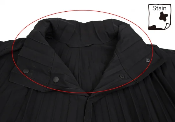 オムプリッセ イッセイ ミヤケHOMME PLISSE ISSEY MIYAKE ハンドプリーツエッジコート 黒1 K-111029_004