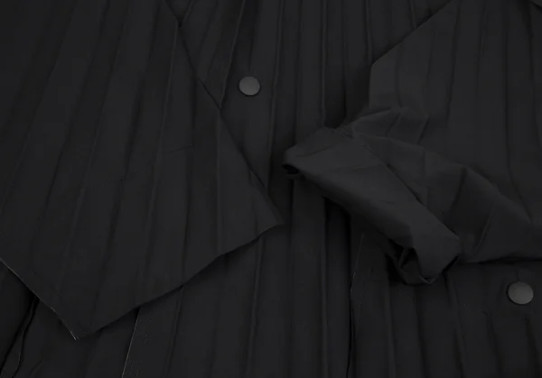 オムプリッセ イッセイ ミヤケHOMME PLISSE ISSEY MIYAKE ハンドプリーツエッジコート 黒1 K-111029_007