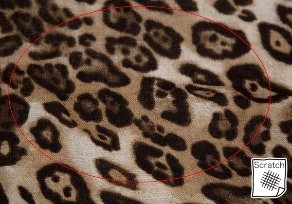 マドモアゼルノンノンMademoiselle NON NON レオパードニードルパンチペイズリーストール 茶ベージュ K-111043_004