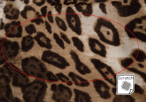 マドモアゼルノンノンMademoiselle NON NON レオパードニードルパンチペイズリーストール 茶ベージュ K-111043_005