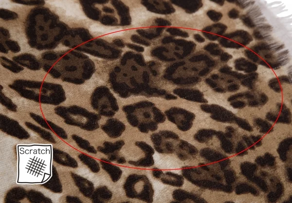 マドモアゼルノンノンMademoiselle NON NON レオパードニードルパンチペイズリーストール 茶ベージュ K-111043_007