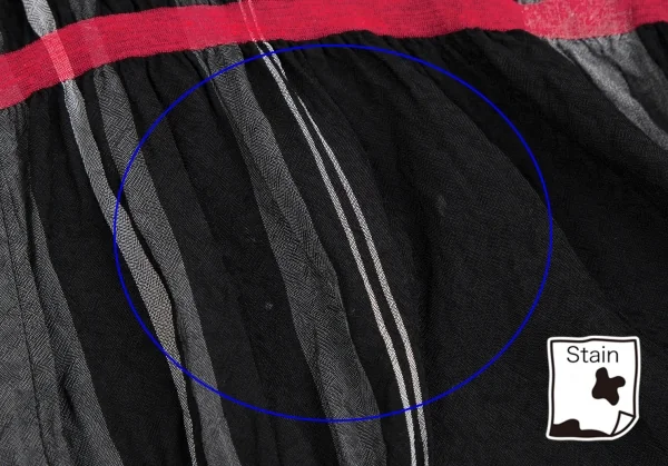 プルドゥpour deux シャーリングギャザーストライプシャツ 黒グレーM K-111046_009