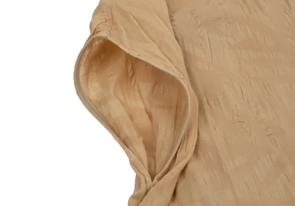 プランテーションPlantation ボタニカルリップルノースリーブワンピース モカベージュM K-111058_005