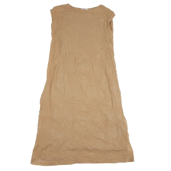 プランテーションPlantation ボタニカルリップルワンピースアンサンブル モカベージュM K-111059_012