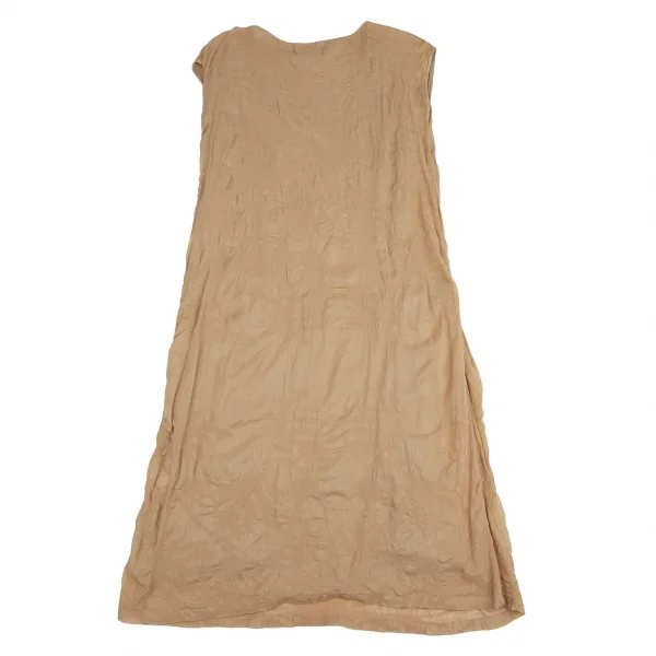 プランテーションPlantation ボタニカルリップルワンピースアンサンブル モカベージュM K-111059_015