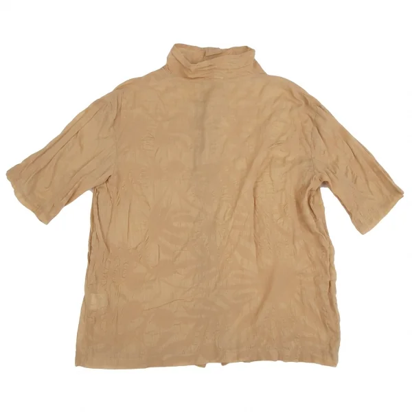 プランテーションPlantation ボタニカルリップルワンピースアンサンブル モカベージュM K-111059_006