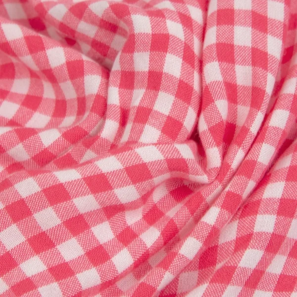 トリココムデギャルソンtricot COMME des GARCONS レーヨンギンガムチェックビッグシルエット半袖シャツ ピンク白M位 K-111070_013