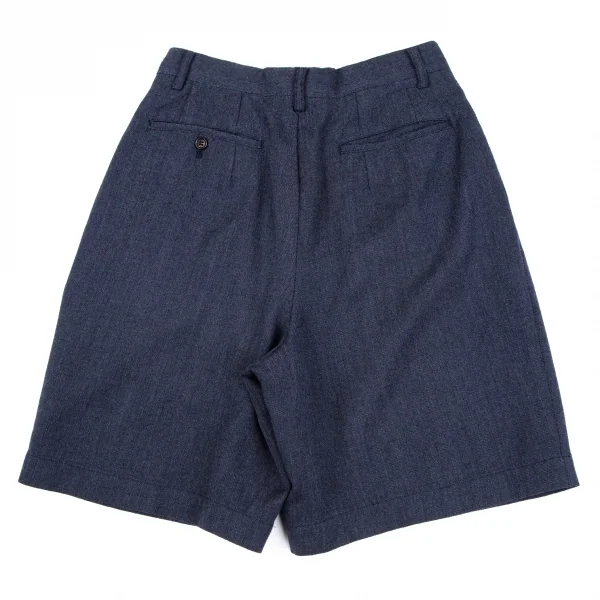 コムデギャルソンCOMME des GARCONSウールダブルブレストベルテッドジャケットセットアップ 紺M K-111073_018
