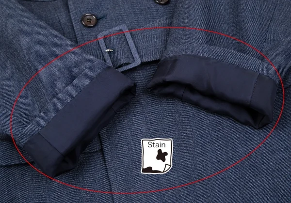 コムデギャルソンCOMME des GARCONSウールダブルブレストベルテッドジャケットセットアップ 紺M K-111073_007