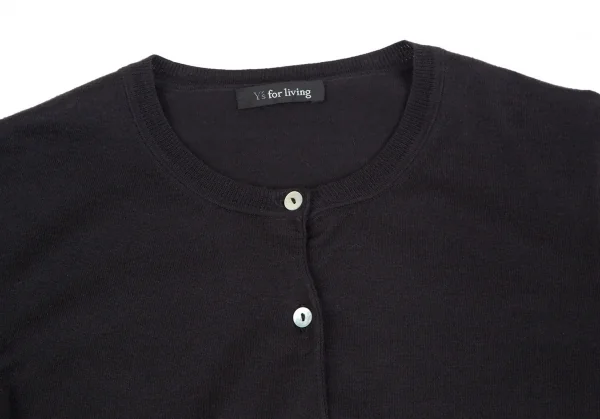 ワイズフォーリビングY's for living コットンニットカーディガン 黒M位 K-111102_003