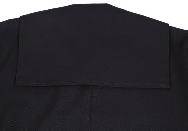 コムデギャルソンCOMME des GARCONSウールギャバセーラーカラーセパレートデザインワンピース 紺M K-111104_012