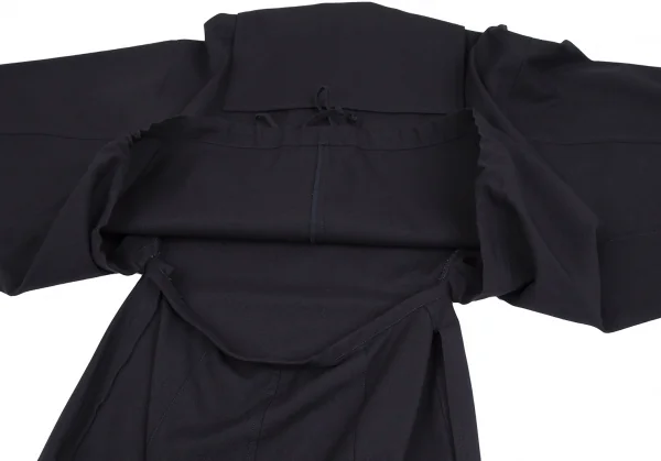 コムデギャルソンCOMME des GARCONSウールギャバセーラーカラーセパレートデザインワンピース 紺M K-111104_014